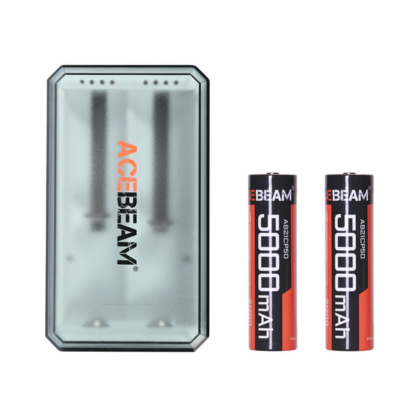 Acebeam 2X 21700 5000mAh USB-C & A2 USB-C Charger