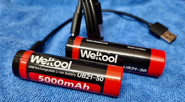 Weltool 21700 5000mAh + USB-C Cable