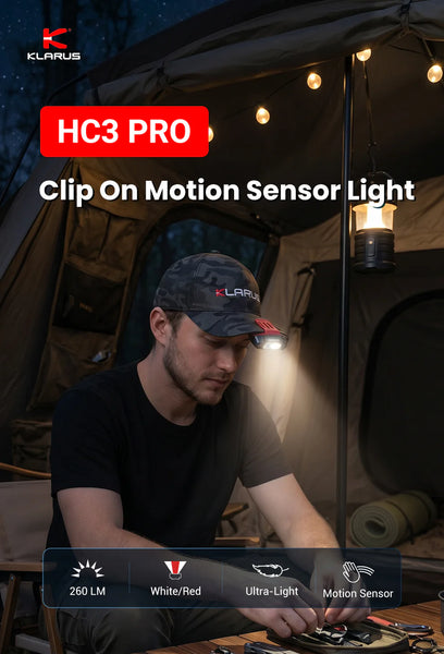 Klarus HC3 Pro Hat Clip On Headlamp