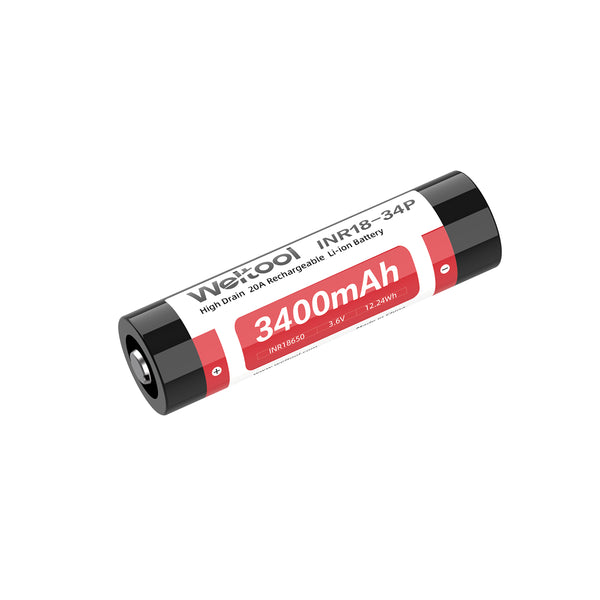 Weltool INR18-34P 18650 3400mAh Unprotected