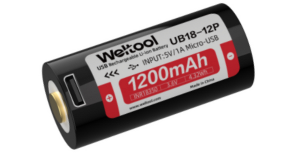 Weltool 18350 UB18-12P 1200mAh Micro USB