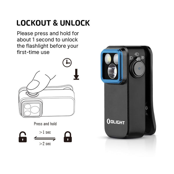 Olight OclipVN Pro & Ultra - Right Angle Clippy R